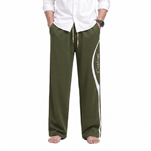 Men's Oversized <b>Jogger</b> Pants Custom Logo Streetwear Casual <b>Trousers</b> Wholesale Manufacturer Solid Olive Green <b>Jogger</b> For Men - Product Image 5