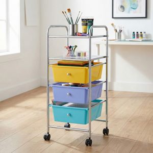 3-Tier Modern <b>Storage</b> <b>Drawer</b> Carts Multifunctional Home <b>Storage</b> with PP Steel Iron Materials <b>for</b> Tools Use Bathroom Living Room - Product Image 1