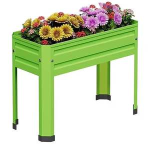 Jardinière surélevée en métal galvanisé pour l'extérieur – Bac de culture pour fleurs, légumes et herbes – Idéal pour patio et balcon - Product Image 4