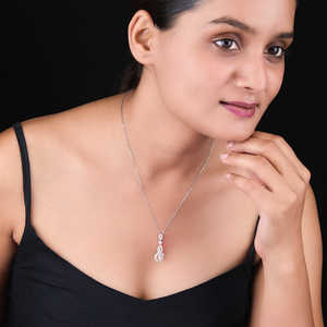 Vintage Style Wedding <b>Pendant</b> with Pear Cut <b>Diamond</b> Elegant <b>Charm</b> <b>Diamond</b> <b>Pendants</b> & <b>Charms</b> - Product Image 2