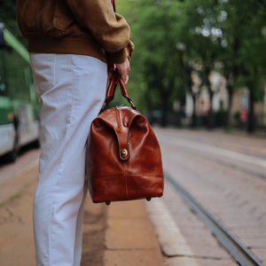 Sac de voyage en cuir style vintage, grand espace de rangement, sac de voyage en cuir durable, qualité cuir, sac de voyage en cuir pour homme - Product Image 4