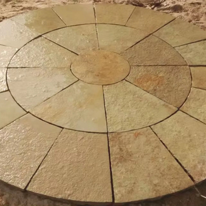 Piedras de Bandera Amarillas Ananthpur de Alto Rendimiento, Losas de Piedra Caliza con Bordes Cortados a Mano, Diseñadas para un Uso Duradero en Exteriores - Product Image 1