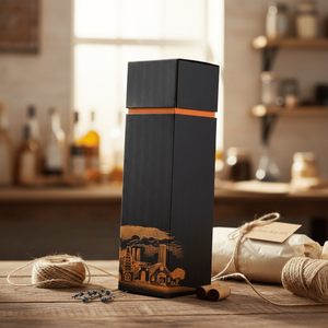 Recyclable Kraft Paper Rigid Beverage Packaging <b>Box</b> Sponge Lining | Single/Multi <b>Bottle</b> Cardboard Gift <b>Box</b> Sustainable Product - Product Image 2