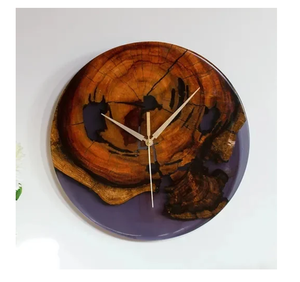 Dernière collection d'horloges murales en bois et résine époxy faites à la main, idéales pour offrir, décoration d'intérieur, objet décoratif de luxe pour restaurant et hôtel - Product Image 5