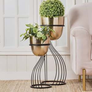 Macetero de hierro contemporáneo de lujo, maceta de metal de diseño para decoración de sala de estar, balcón y jardín, de fabricante y proveedor indio. - Product Image 3