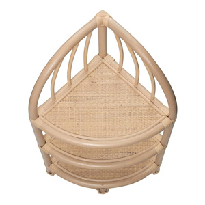 Top Selected Wholesale High Quality Handcrafted 3-Tier Rattan Corner <b>Shelf</b> Suitable <b>For</b> Kitchen & Living Room Display - Product Image 5