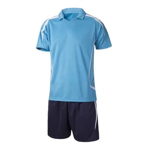 Men's Red V-Neck Soccer Jersey Short Sleeve Moisture Wicking Color Blocked Polyester Sport Shirt Adult Regular Fit - Product Image 2