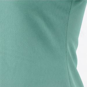 Camiseta de Cuello en V de Jersey de Poliéster y Algodón para Mujer, Venta al por Mayor, Manga Corta, Informal, Teñida, Uniforme de Trabajo, Color Personalizado - Product Image 5