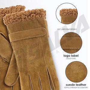 New Fashion Design Leather <b>Gloves</b> for Ladies Women Warm Winter Black Dressing Leather <b>Gloves</b> - Product Image 5
