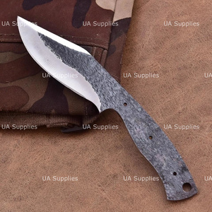Cuchillos de caza hechos a mano con hojas de acero al carbono de punta caída, mango de madera de espiga completa, grado industrial, en bruto para fabricación de cuchillos personalizados, venta al por mayor OEM - Product Image 3