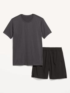 Ensemble T-shirt et short tricotés sur mesure pour homme – Qualité supérieure, manches courtes, respirant, décontracté, en coton, idéal pour l'été - Product Image 2