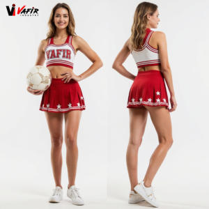 Uniforme de cheerleading pour femmes en polyester respirant de haute qualité 2023 avec impression de logo personnalisée à prix avantageux - Product Image 6