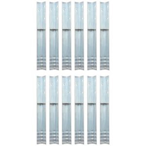 12 Pezzi Ancore a L in Acciaio Zincato 2"x2"x19.7" Soluzione di Ancoraggio Durevole - Product Image 1