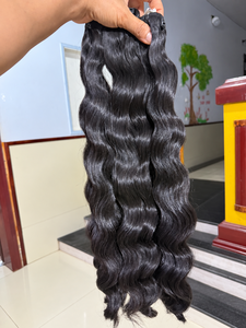 ผมเวียดนามแท้ 100% แบบดิบธรรมชาติ ลอนหยักศก แบบ Double Drawn สำหรับต่อผมแบบเป็นมัด - Product Image 4