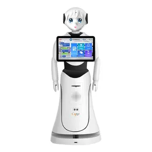 Csjbot गर्म बेच स्मार्ट रिसेप्शन वाणिज्यिक स्वायत्त कृत्रिम बुद्धिमान वेटर सेवारत सॉफ्टवेयर आवेदन Humanoid रोब