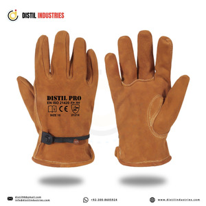 Genuine Cowhide Leather <b>Driver</b> <b>Gloves</b> for Heavy-Duty Work for Driving Safety <b>Gloves</b> for <b>Drivers</b> and Industries - Product Image 1