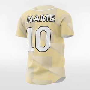 Camiseta de Béisbol Personalizada para Hombre, Manga Corta, Amarilla, con Estampado Sublimado, Transpirable, de Poliéster, Talla Adulto, Corte Regular 2026 - Product Image 6