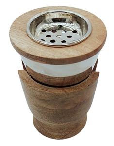 Quemador de Incienso Redondo de Madera y Metal, Incensario Cuadrado de Lujo para Bakhoor, Decoración Moderna Árabe para el Hogar, Oficina o Mesa, Venta al Por Mayor - Product Image 1