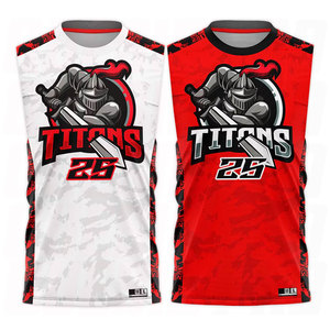 Maillots de football américain 7v7 personnalisés, hauts de compression, vêtements de sport, maillot de sublimation entièrement personnalisable avec logos, numéros, noms et couleurs sur mesure - Product Image 4