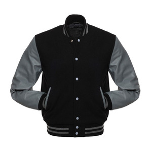 Mens Varsity Jacket Fashion Premium Wool Leather Sleeve College Style Bomber Jacket Warm Streetwear Trendy Casual Winter Outfit - Product Image 1