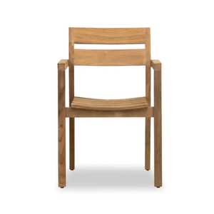 Silla de Madera de Teca Moderna para Exteriores, Muebles de Jardín y Patio para Comer - Product Image 1