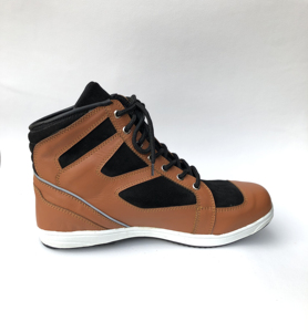 Chaussures de mode en cuir marron et noir, baskets unisexes, chaussures à lacets, chaussures décontractées - Product Image 4