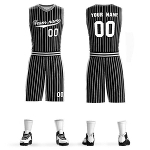 Ensemble de maillot et short de basketball unisexe, coupe performance, respirant, séchage rapide, pour entraînement et match, vêtements de sport personnalisables, haute performance - Product Image 2