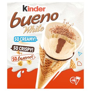 Kinder Bueno White Ice Cream 4x90ml Multi Rocket Pack Vente en gros Boîte de barres de crème glacée pour dessert glacé au chocolat et aux noisettes de qualité supérieure - Product Image 3