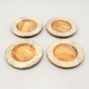 Piatto Decorativo in Legno Artigianale da 13 Pollici, Stoviglie in Legno per Decorazioni da Tavola per Cene e Feste - Product Image 5