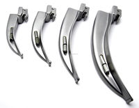 Set Laringoskop Elektrik Medivolve MI-S-608 9 Bilah Macintosh Miller Bahan Stainless Steel Gagang Konvensional Lengkap untuk Anestesi