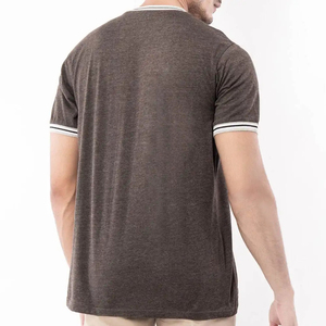 Nouveaux T-shirts décontractés pour hommes, à manches courtes, col rond, en coton 100%, style uni personnalisable, tricotés, teints et imprimés sur mesure - Product Image 3