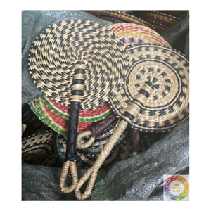 Natural Palm Leaf Hand Fan Handmade <b>Straw</b> Fan Eco Friendly Cooling Fan Wedding Decoration Resort Decorative Fan Bulk Wholesale - Product Image 2