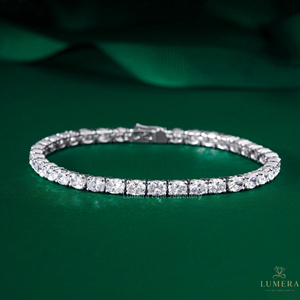 Pulsera de Moissanita Certificada IGI, Pulsera de Diamantes de Corte Redondo para Mujer, Joyería Fina de Lujo, Regalo - Product Image 1