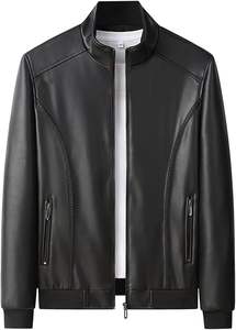 Veste en cuir véritable pour homme avec coque en polyester, durable, élégante, vêtement d'extérieur haut de gamme - Product Image 2