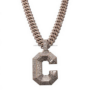 IGI/GIA <b>Lab</b> Grown Vintage 10k Rose Gold Wedding/Engagement Pendants Cut Diamond Unisex for Hip-hop Style Rap Jewelry - Product Image 1