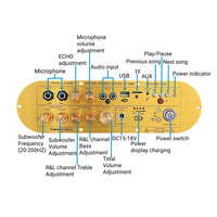 Carte d'amplificateur domestique D1000A pour entrée double micro 5.0, 2.1 canaux, 50W+50W+100W, radio FM, alliage d'aluminium, DC15V, USB, TF, télécommande