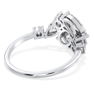 Bague de fiançailles REYES au design classique en or blanc 14 carats avec moissanite certifiée GRA pour femme, prix de gros, cadeau d'anniversaire, bijoux - Product Image 4