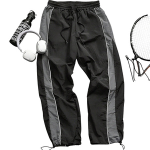 Men's Summer Lightweight Track <b>Pants</b> Elastic Waist Quick Dry Side Stripe Casual Athletic Joggers - Product Image 1