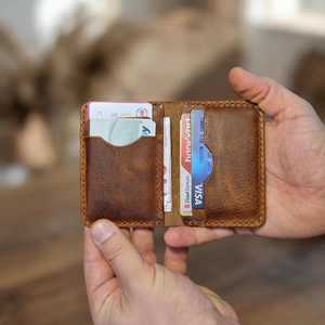 Porte-cartes en cuir véritable avec logo personnalisé, étui minimaliste de luxe pour cartes de crédit, portefeuille d'affaires LCH-0231 - Product Image 4