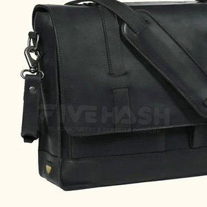 Leather Laptop Bag Premium Material With Secure Zipper Compartments Perfect For Business Travel Office Work And Daily Use - Product Image 5