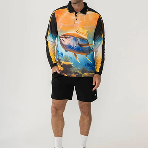 เสื้อโปโลแขนยาวผู้ชาย UPF 50 แห้งเร็ว สำหรับตกปลา สกรีนโลโก้ได้ ขายส่ง มีไซส์ใหญ่ เสื้อสำหรับล่าสัตว์และตกปลา แบบ unisex - Product Image 6