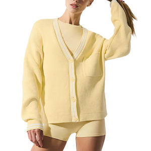 Sorority Ladies Oversized Varsity <b>Cardigan</b> <b>Sweater</b> Soft Knit Casual Outerwear - Product Image 6