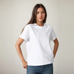 Nuevo 2026 Camiseta de Punto Casual Transpirable Antipilling de Alta Calidad, 100% Algodón, Manga Corta, Tallas Grandes para Mujer - Product Image 2