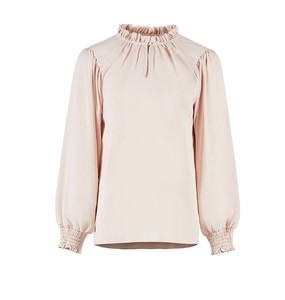 Vente Chaude Vêtements Islamiques Blouses Élégantes Coréennes Vintage pour Femmes Col à Volants en Dentelle Manches Longues Taille Naturelle Haut pour Femme - Product Image 4