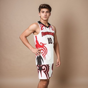 Maillots de basketball personnalisés professionnels pour adultes, ensembles sans manches, vierges, pour universités, séchage rapide, respirants, antibactériens, grandes tailles - Product Image 2