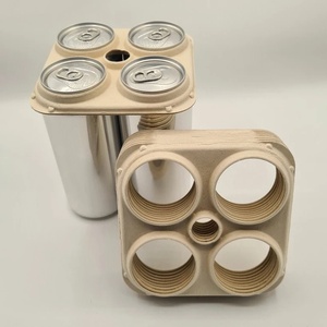 Portavasos Ligero de Fibra Reciclada para 4 Bebidas, Proveedor de Envases para Llevar, Portavasos Personalizado con Impresión, Anillos para Latas de Cerveza - Product Image 4