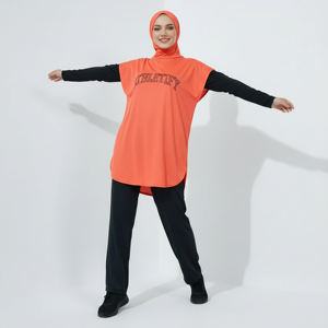 Robe de sport ample pour femmes musulmanes modestes, tunique longue de sport, hijab, tissu léger, gym, fitness, yoga, style de vie actif, UPF50+ - Product Image 1