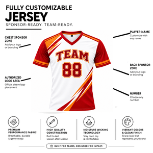 Maillot de baseball unisexe à col en V, manches courtes, impression sublimée, évacuation de l'humidité, 100% polyester, design personnalisé pour équipe adulte unisexe - Product Image 2