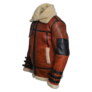 2026 New Arrive <b>Mens</b> Leather <b>Fur</b> <b>Jacket</b> Stylish Winter Fashion Coat Warm Premium Design Wholesale Bulk Supplier Custom Logo - Product Image 4