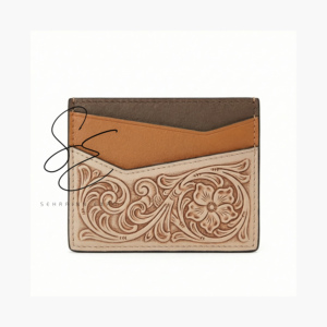 Western Hand Carved Genuine Leather <b>Card</b> <b>Holder</b> <b>Wallet</b> Unisex Real Tooled Leather Slim <b>Card</b> Case Minimalist Front Pocket <b>Wallet</b> - Product Image 1